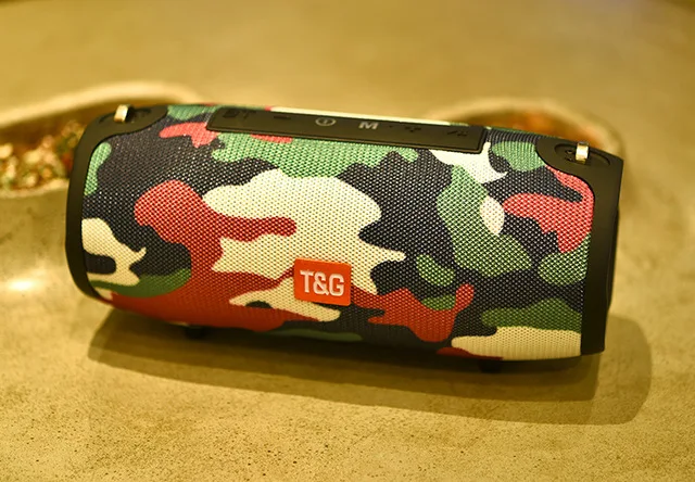 Camouflage Bluetooth Колонка Портативная колонка 20 Вт Беспроводная портативная звуковая коробка стерео Бас Сабвуфер fm радио бум-бокс звуковая панель музыкальная система - Цвет: Camouflage