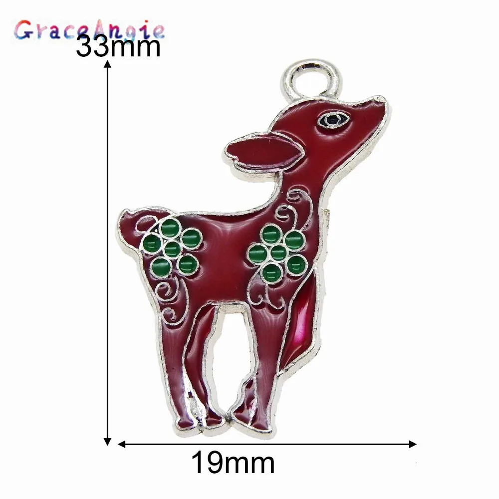 20 шт. эмалированные подвески из сплава рождественские олени носки коньки