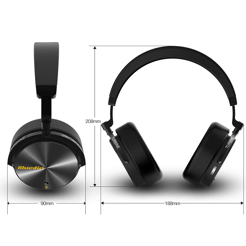 Bluedio T5S активные беспроводные bluetooth наушники с шумоподавлением портативная