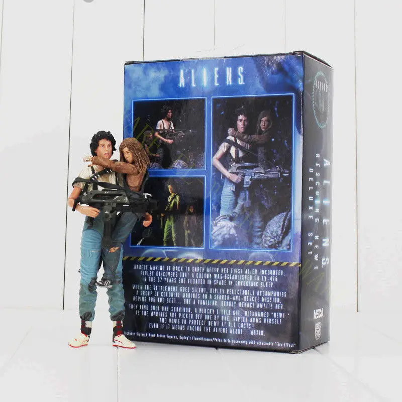 7 дюймов NECA Чужой Рипли И Ньют Deluxe Pack &quot30th юбилей ПВХ фигурку Модель Коллекция