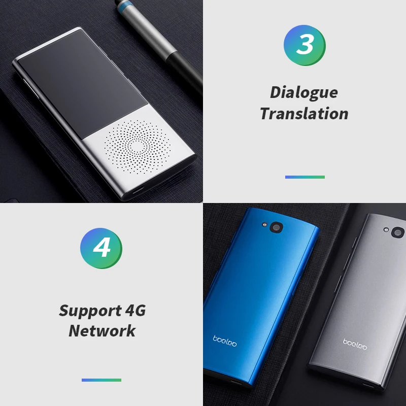 Boeleo W1 AI переводчик Сенсорный экран умный сеть 4G 45 Многоязычная Глобальный