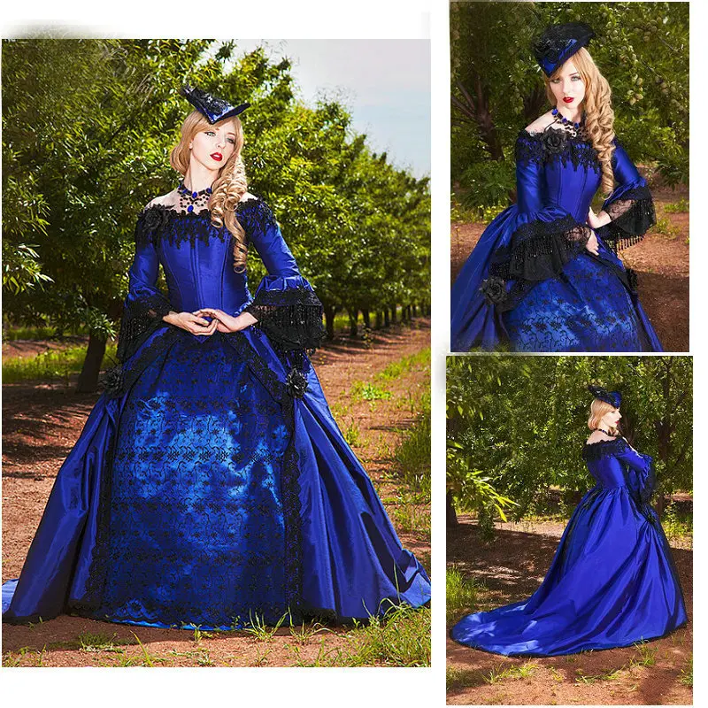 Женское свободное бальное платье на Хэллоуин винтажное в стиле Готик/Civil War Southern