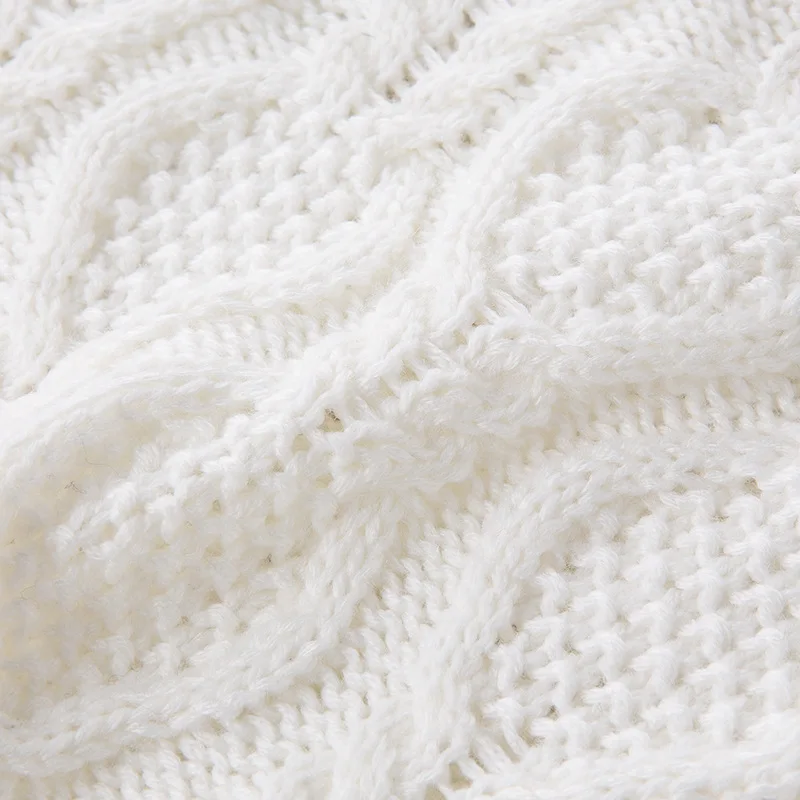 Suvance Spring Casual Knitted Solid Color Pullover O Neck Patchwork Long Sleeve Loose Women Short Sweater | Женская одежда