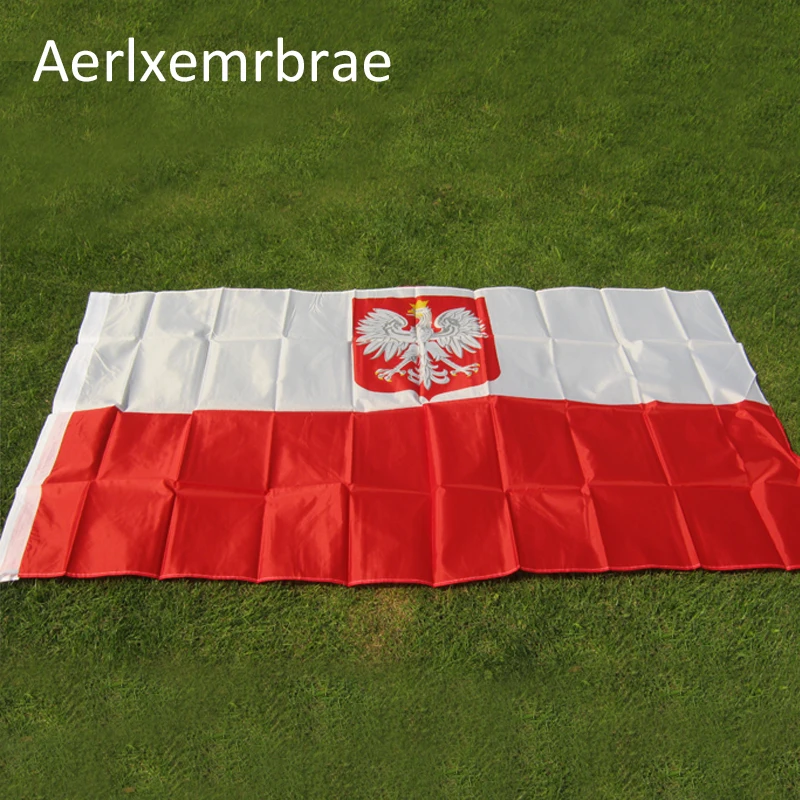 Бесплатная доставка флаг aerlxemrbrae 90*150 см висящий Национальный польский домашний