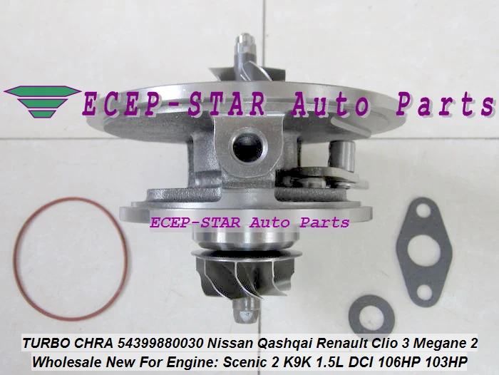 Бесплатная доставка турбокартридж CHRA BV39 54399880030 54399700030 для Renault Modus Clio III Megane II Scenic