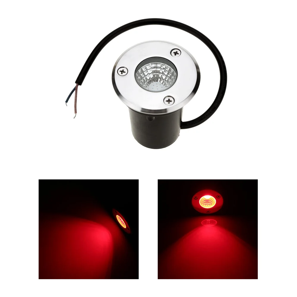Подземный светодиодный светильник высокой мощности 10 шт. 3 Вт водонепроницаемый
