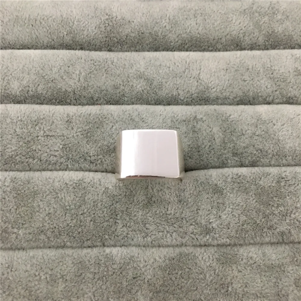 

CASUAL WOMEN RING GOLD SILVER COLOR PLATING SQUARE FACED RING FOR WOMEN GIRL MAN