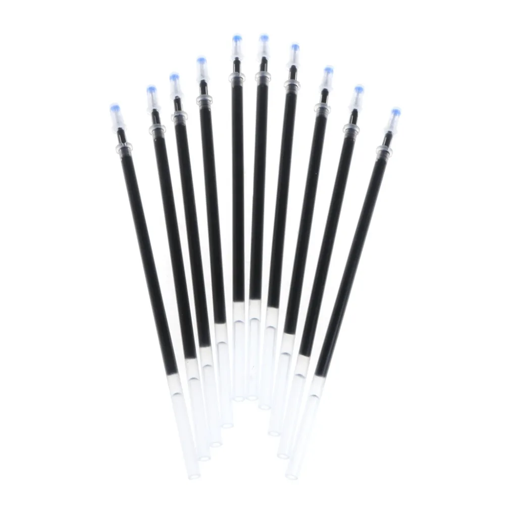 

10Pcs 0.38mm 0.5mm Gel Ink Ballpoint Pen Refill Black Blue Red Stationery Supply