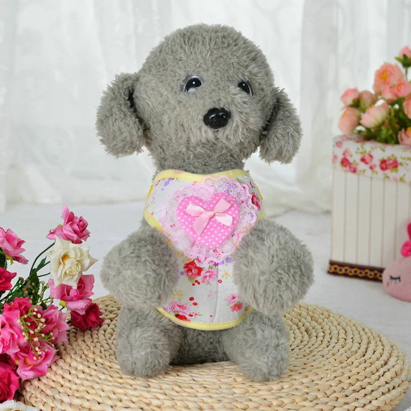 Жилетка без поводка для собак хлопковая кружевная куртка щенков маленьких кошек