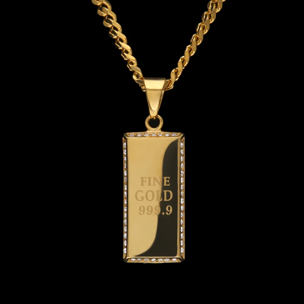 CY& CM для мужчин женщин нержавеющая сталь Dog Tag армии карты блестящие CZ Стразы кулон Панк ювелирные изделия золото хип хоп цепочки и ожерел