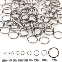 gun black mixed color 345678101220mm tone metal open jump rings necklace close tool ring diy jewelry making