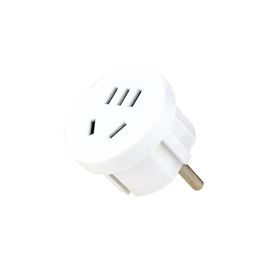 Белый AUKTION Universal EU Plug Adapter Euro Converter US AU CN To EU Plug Wall Charger Travel Adapter 2 Round Pin AC 10A 100V-250V - Цвет: Белый