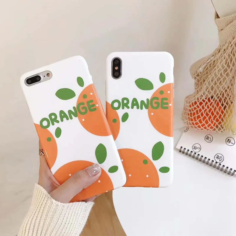 Чехол для телефона iPhone6 6 Plus 7 8 X XS XR Max мультяшный оранжевый чехол из ТПУ |
