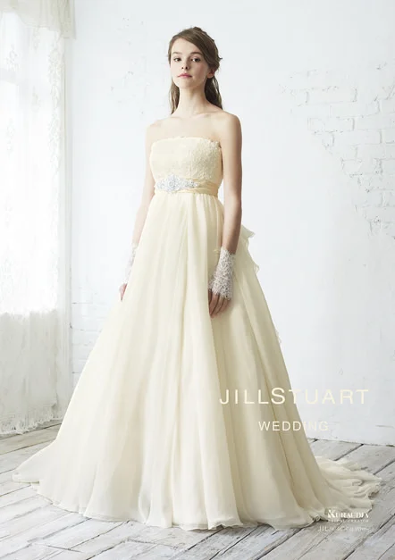 Без бретелек Органзы Атласная Свадебные Платья 2017 Из Бисера Кружева Лиф-Линии