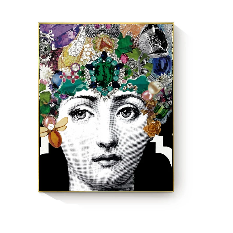 Цветочные женские постеры и принты для лица Картина на холсте настенные картины