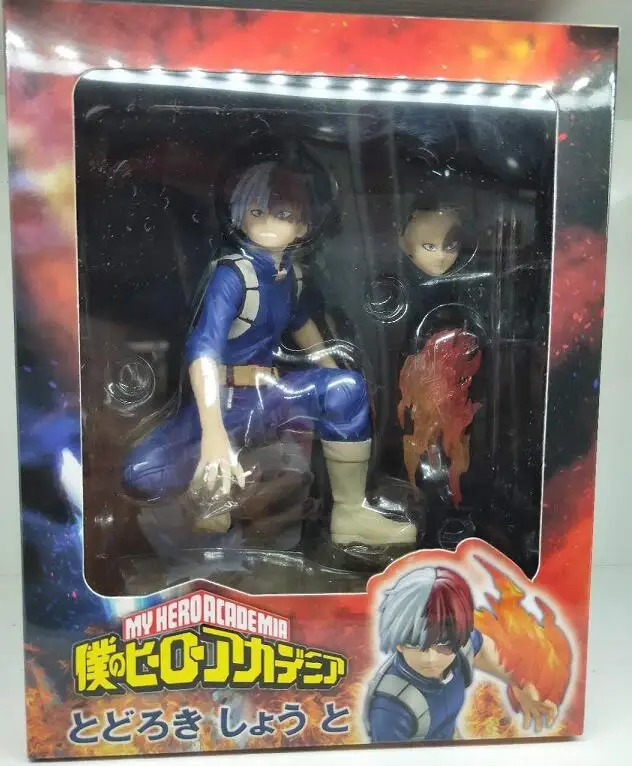 with retail box 16,5 см My Hero Academy шото Тодороки аниме фигурка ПВХ Новая коллекция Фигурки игрушки коллекция для подарка на Рождество - Цвет: with retail box