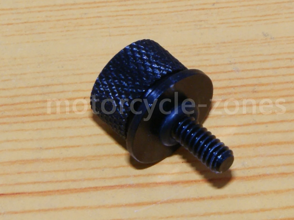 Алюминий в байкерском стиле черного цвета и хром 1/4 ''Knurled сзади шуруп