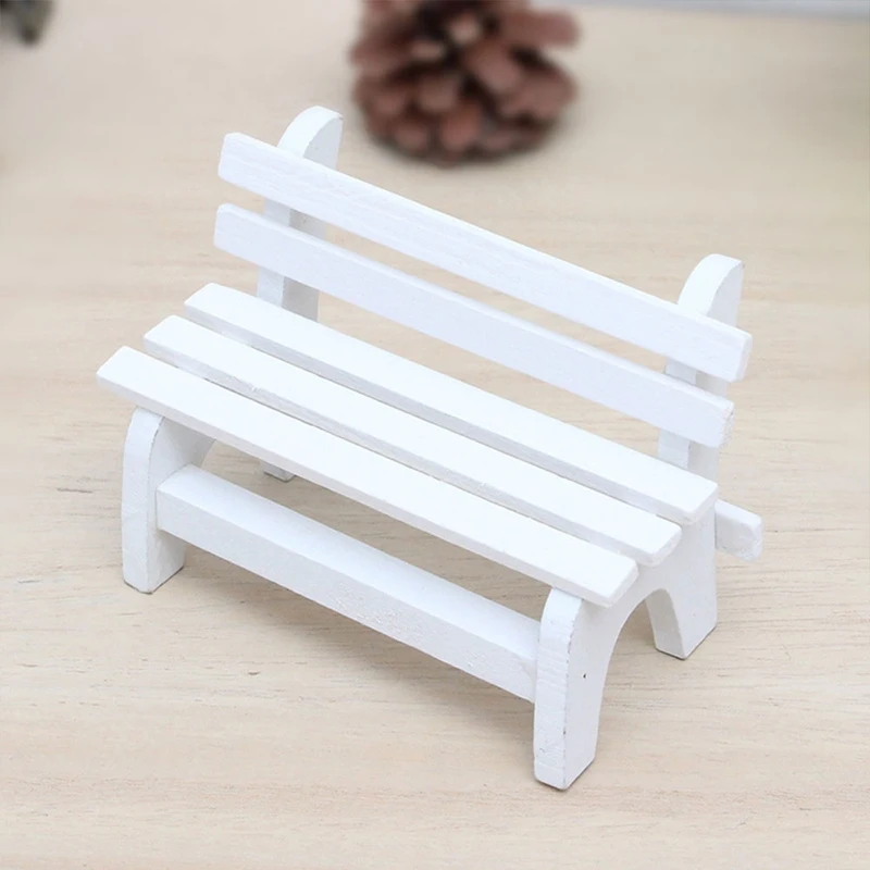 11*5,5*7 см белое маленькое украшение на стул DIY микро Ландшафтный реквизит миниатюрные скамейки реквизит для фотосессии украшения аксессуары для дома бонсай