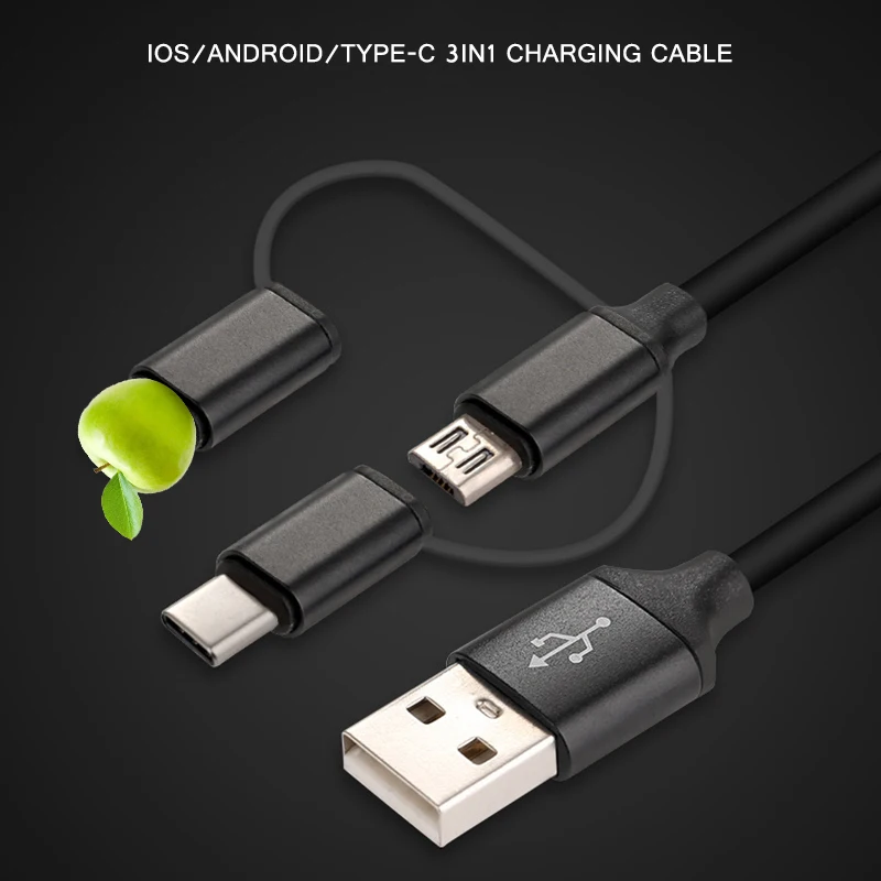 USB Type C кабель для быстрой зарядки usb c 3 в 1 передачи данных зарядное устройство