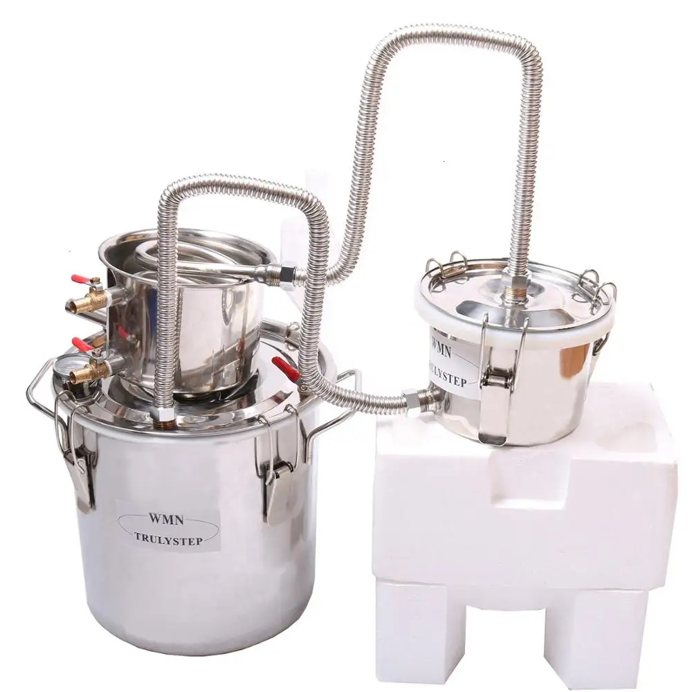 stainless steel 3 горшка DIY 2-8 галл. 10-30 л Супер спирт из нержавеющей стали Самогонный дистиллятор бойлер бочонок винный набор для пивоварения дома - Цвет: stainless steel