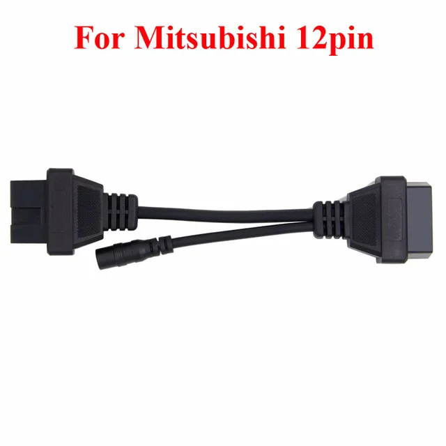Автомобильный Диагностический кабель для Nissan 14pin газ 12PIN ВАЗ OBD2 адаптер G M 12PIN Mitsubishi 12pin с адаптером питания для VOLVO 8PIN - Цвет: Mitsubishi 12piN
