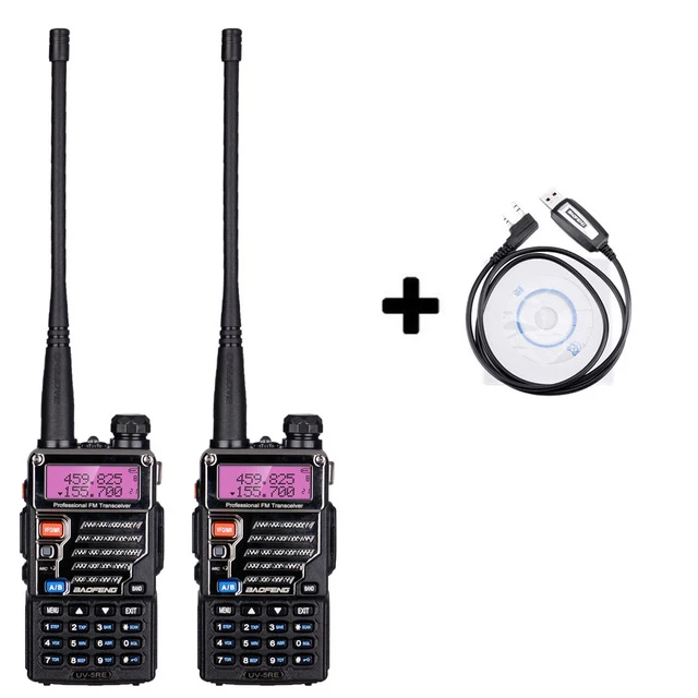 Add a program cable baofeng UV-5RE UV 5RE UV5RE для cb комплект рация 2 шт 10 км автомобильная портативная рации ham радиостанция трансивер baufeng двухдиновая магнитола радиостанции boafeng телефон радио станция радиолюбитель для uhf vhf - Цвет: Add a program cable