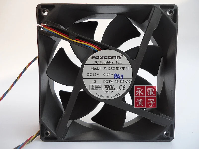 Оригинальный FOXCONN12CM 12 В 0.90A PV123812DSPF 120 * 38mm4 wire вентилятор охлаждения|cooling fan parts|cooling
