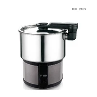 dmwd 110v 240v 1 2l portable electric cooker for abroad travel 304 stainless steel mini electric kettle milk water soup pot