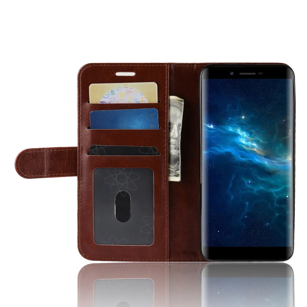 HUDOSSEN Для Doogee X60L Дело люкс Флип PU кожа силиконовый чехол на заднюю панель телефона