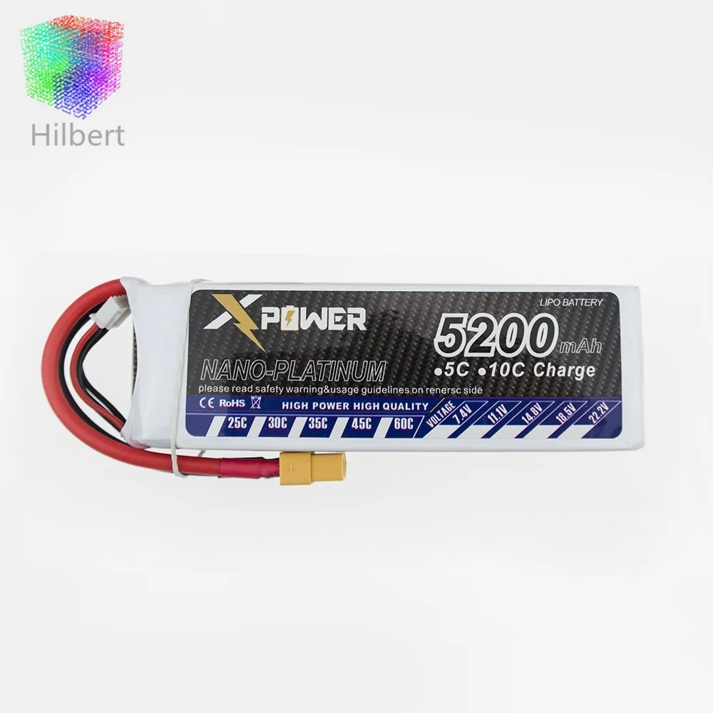 1 шт. XT60 T EC5 разъем 5200 мАч 11 В 3S 30C Li-po батарея для DIY гоночных RC вертолетов Qudcopter Дрон