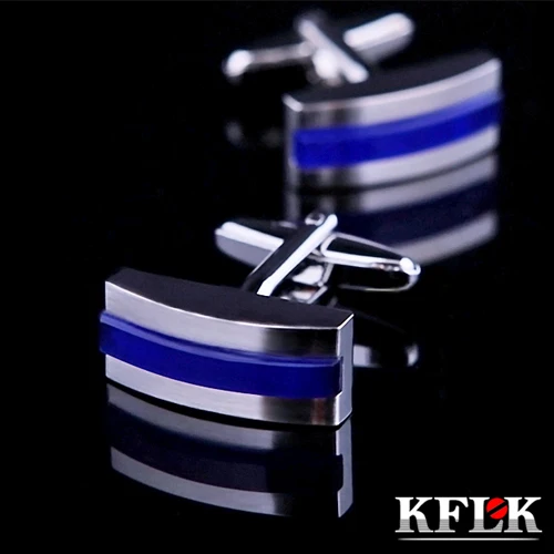 KFLK ювелирные изделия 2020 запонки для рубашки мужчин подарок брендовые синие