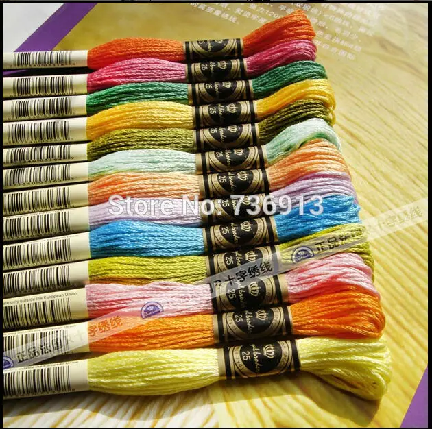 200 шт. 6 нитей длиной 8 7 ярдов|embroidery thread|royal threadsthread floss |