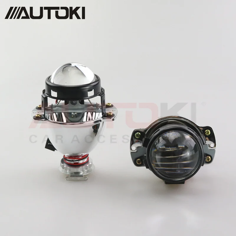 Autoki 2 шт./лот 1 8 дюйма Мини HID биксеноновый проектор с кожухом LHD RHD для