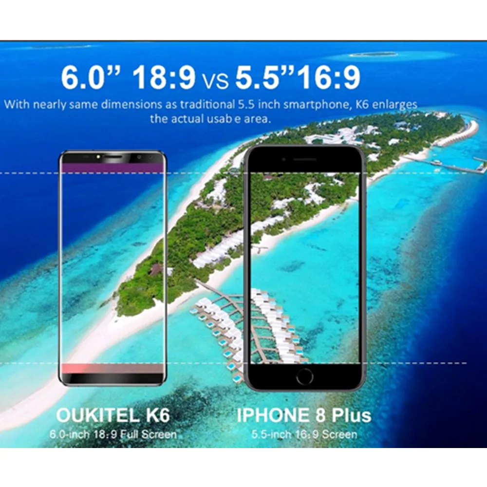 Oukitel K6 5 99 дюймов 6300 мАч батарея Лицо ID 6 ГБ + 64 Гб М восьмиядерный смартфон 4G