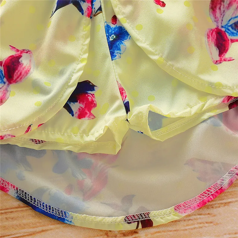 Baby Girl Clothes Girls Summer Kids Children Sets Wear Short Sleeve Shorts +Floral Culottes 2PCS Set одежда для девочек D20 |