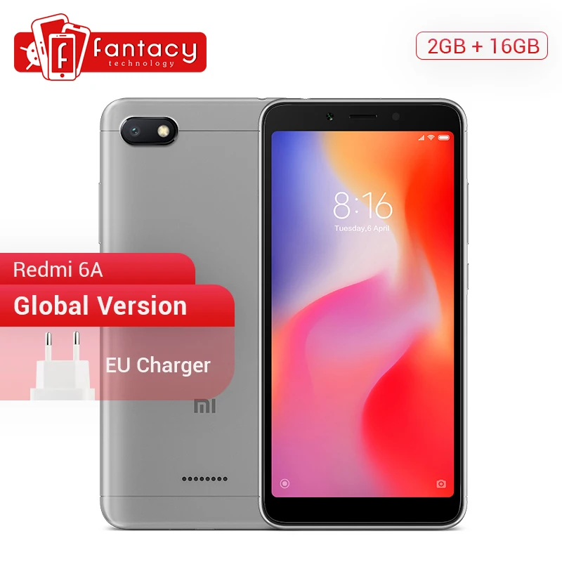 Глобальная версия Xiaomi Redmi 6A 6 A 2GB 16GB 5 45 &quot18:9 полный экран четырехъядерный 13MP 3000mAh