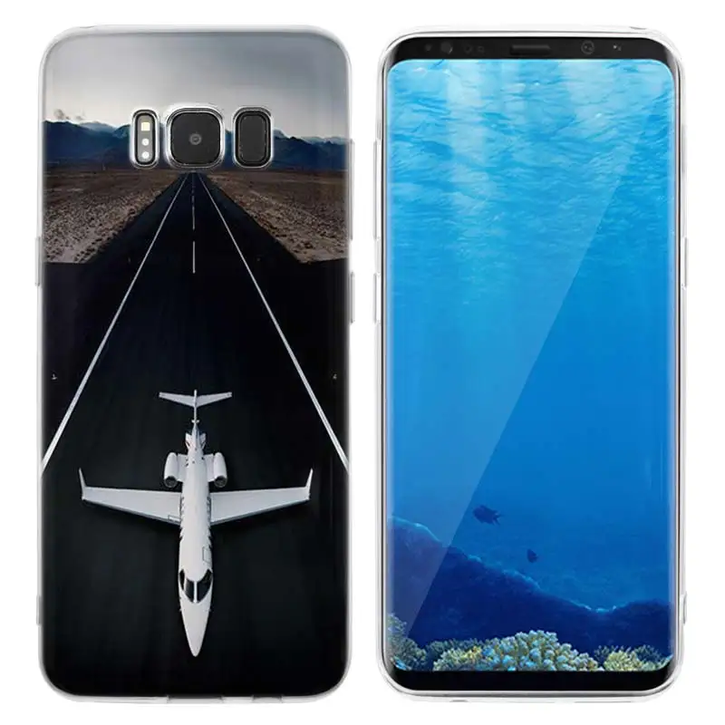 KMUYSL самолет аэроплан из ТПУ, прозрачный, мягкий чехол оболочка для samsung Galaxy S9 S8 Plus S7 S6 Edge - Цвет: 028