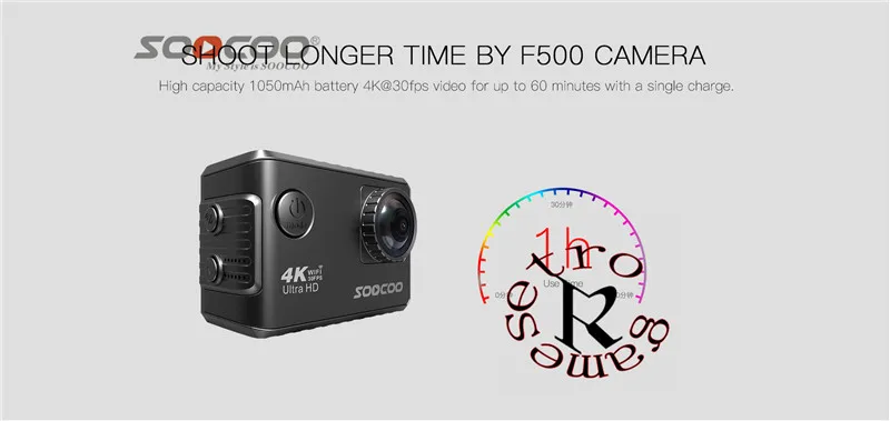 SOOCOO F500 4K wifi экшн Спортивная камера Ультра HD Водонепроницаемая подводная видеокамера DV