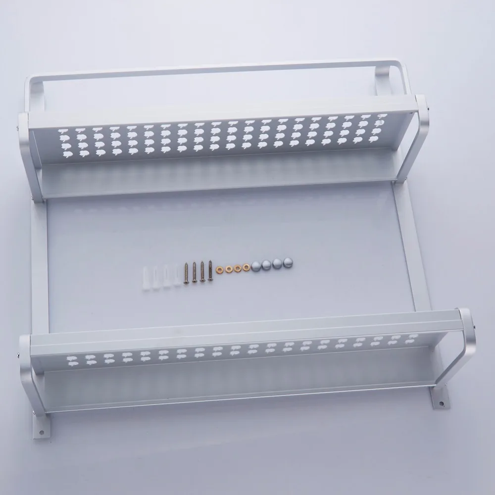 Настенное крепление Золотой/серебристый современный двухслойный держатель для