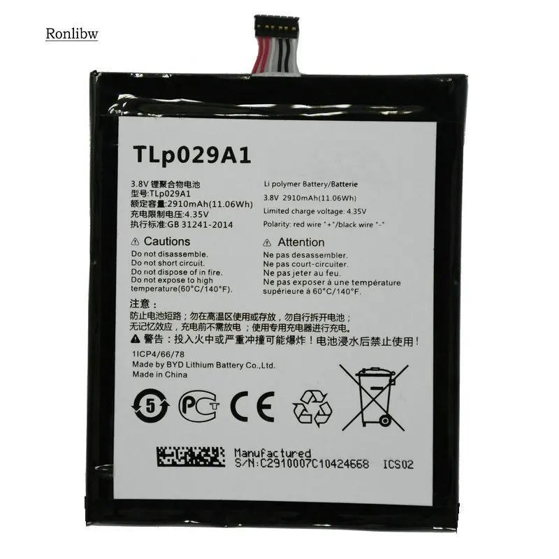 Запасной аккумулятор Ronlibw TLp029A1 для Alcatel OneTouch Pop 3 5 3G OT 5025D 5025E 5025X 5025N мобильный
