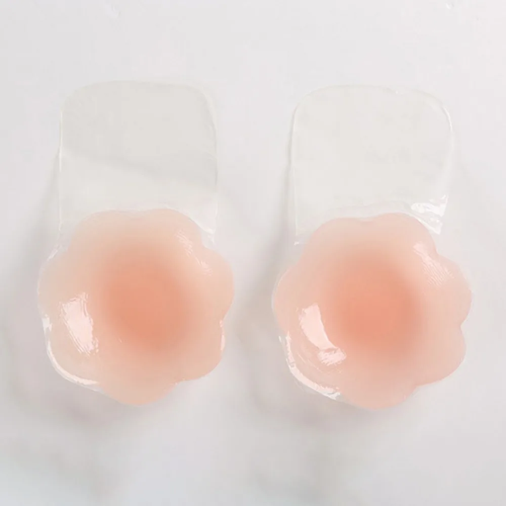Reusable Sexy Silicone Invisible Nipple Cover Push Pull Up Pads Adhesive Seamless Strapless