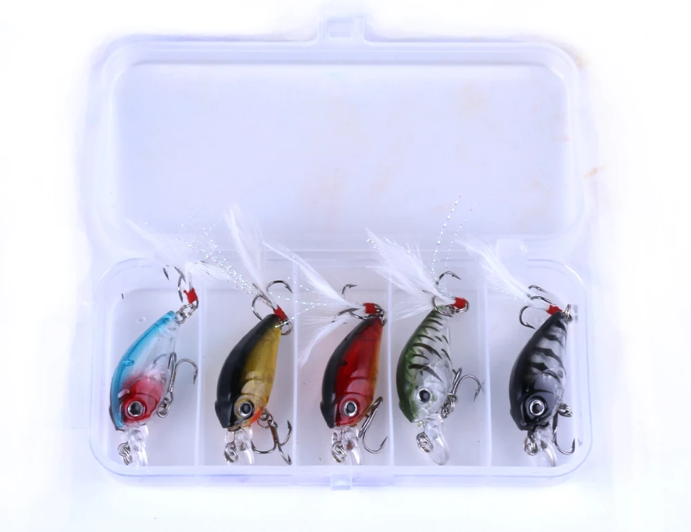 

5 шт., рыболовные приманки 45 мм, 3,4 г, 0-0,3 м