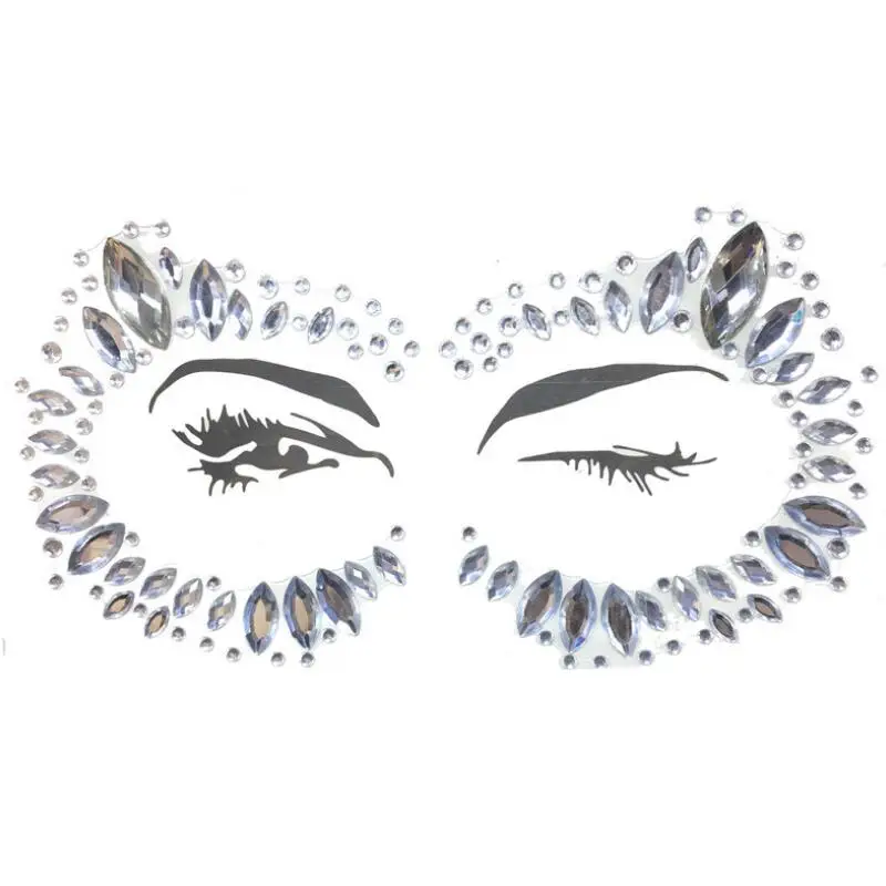 6 шт Временные Стразы блестящие тату наклейки на лицо драгоценные камни для