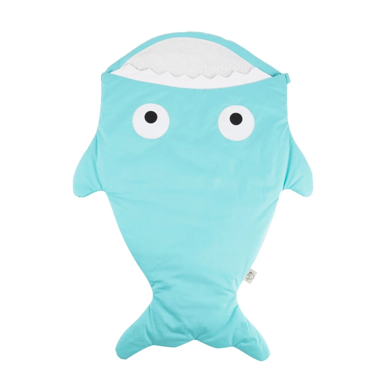 Милый стиль Акулы детский спальный мешок Winer Baby Sleep Sack теплое детское одеяло теплая пеленка - Цвет: Blue