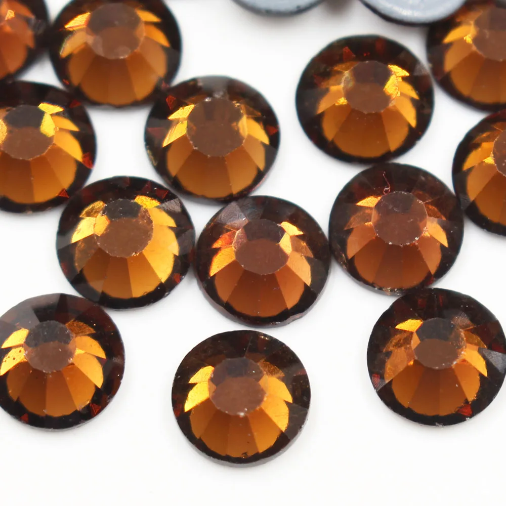 Качество Китай первым SS20 Копченые Кофе Материал Стекло Стразы горячей исправить