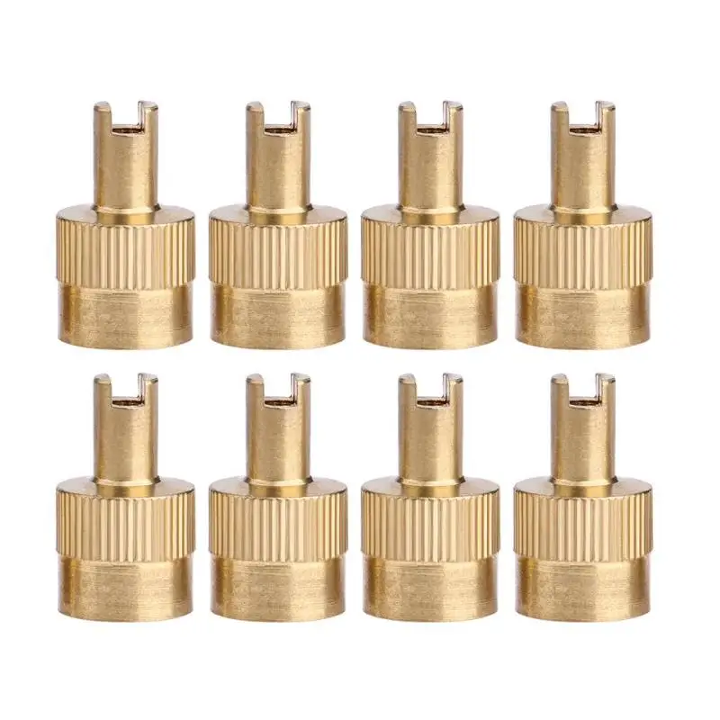 

8pcs Slotted Head Valve Stem Caps with Core Remover Tool for Car Motorcycle