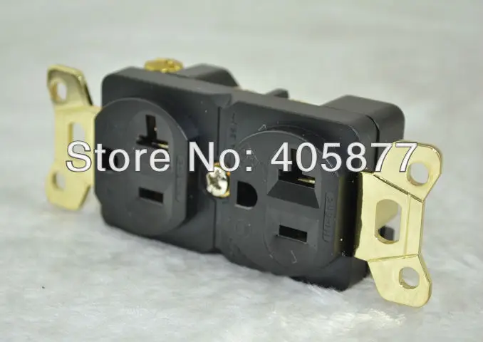 

Серия охлаждения Hi-End-G позолоченные розетки США, распределитель настенной розетки