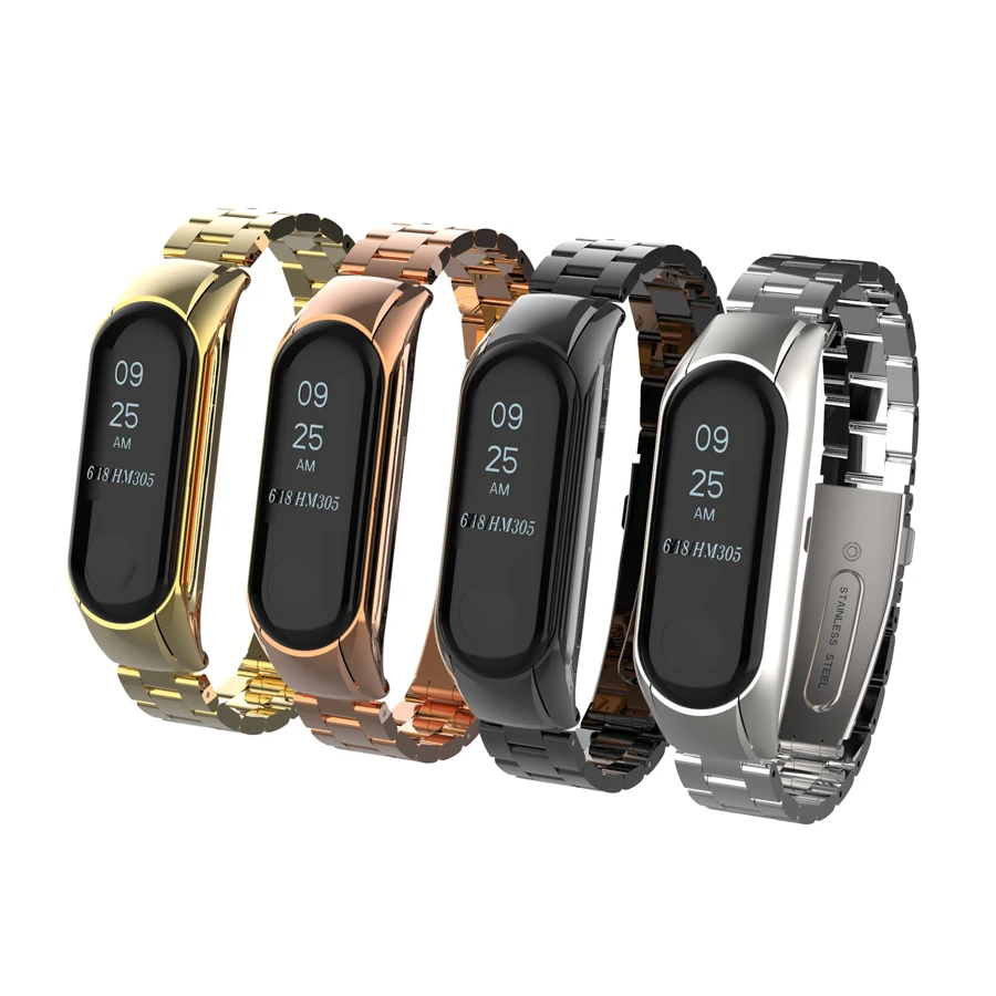 Металлический браслет для Mi Band 3 Безвинтовой из нержавеющей стали Xiaomi