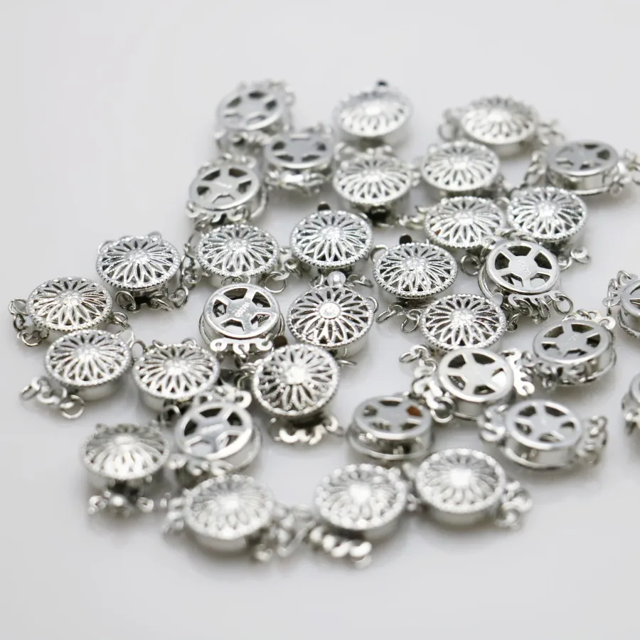 

10PCS 12*4.6mm Hot wholesale Snap Button Metal Accessory Silver-plate for Necklace Bracelet Machining parts Jewelry Making
