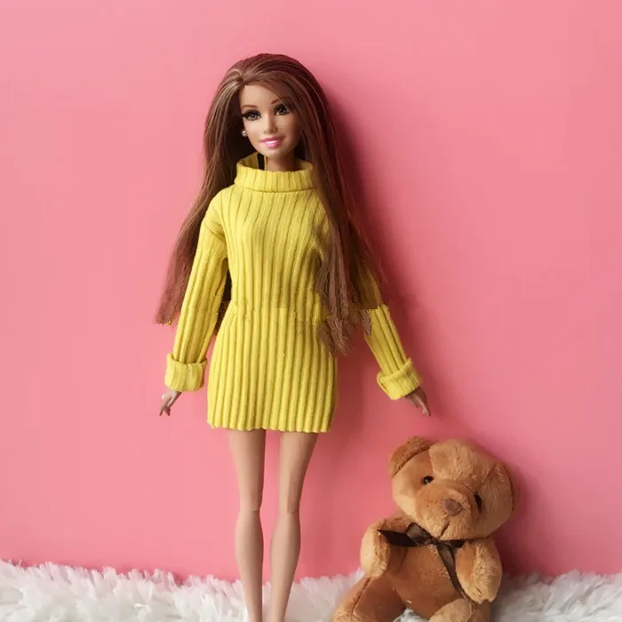 

1/6 Fashion BJD Doll Clothes 30cm Colorful Blyth Long Sweater Clothes Fit pullip blyth azone kurhn Doll accessories for barbie